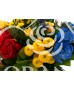 Buchet tricolor cu minitrandafiri